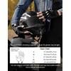 INBIKE Fingerless Motorcycle Gloves Summer Breathable Goatskin Leather Wear Resistant