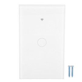 Intelligent WIFI Touch Switch Single Fire 1 Channel White AC 100‑250V for TUYA APP Remote Control