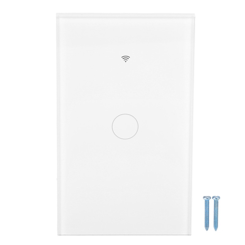 Intelligent WIFI Touch Switch Single Fire 1 Channel White AC