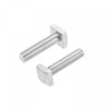 sourcing map Square Head Bolt, 2pcs M6x25mm Fully Thread 304