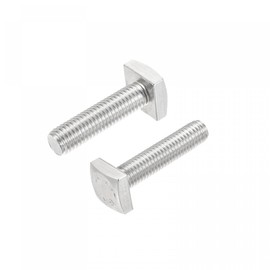 sourcing map Square Head Bolt, 2pcs M6x25mm Fully Thread 304 Stainless Steel Grade C Square Machine Screws