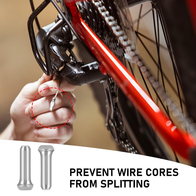 100 Pcs Cable End Caps, Bicycle Brake Parts, Shifter Cable