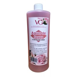 VG COSMETICS Agua De Rosas Tonico Facial Con Aloe Vera La Original1 Litro