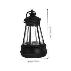 TOPPERFUN 3pcs Mini Solar Lantern Lights Small Hanging Lantern Replacement Solar Powered Lights for Outdoor Statue Decorative Garden Decor