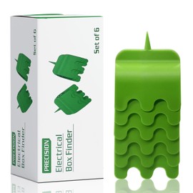 6-Pack Drywall Outlet Markers - with Hard Tip ABS Plastic Electrical Box Locator Tool, No Need to Measure Electrical Outlet Marker, Locate Electrical Box (Green/6 Pieces)