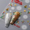 Christmas Nail Art Stickers Snowflake Nail Decals 5D Embossed Self