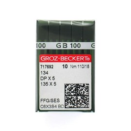 100pcs Groz-Beckert 134 135X5 Dpx5 FFG/SES Needle for Singer Pfaff 110/18 Sewing Machine Needles Dp x 5 Dp*5 (18(110))
