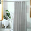AAMERA Shower Curtain, Waterproof, 180x180cm, With 12 Hook Rings, Grey
