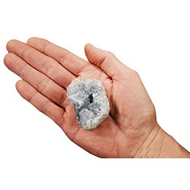 Rock Your Chakra Celestite Crystal Clusters 3" 4-7 Oz Raw Rocks and Minerals Throat Chakra Healing Crystals and Stones