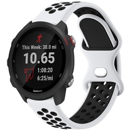 Meliya Bands Compatible with Garmin Forerunner 245/645 & 55/158 Band, 20mm Replacement Soft Silicone Sport Band for Garmin Forerunner 645/245 Music & 55/158 Smart Watch