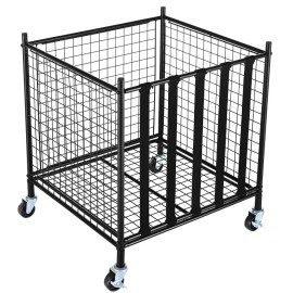 VEVOR Rolling Sports Ball Storage Cart, Lockable Basketball Cage with Elastic Straps, Sport Equipment Holder Organizercolor: Black