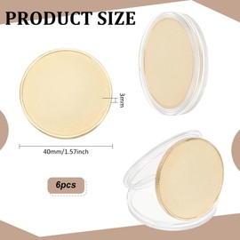 BENECREAT Pack of 6 Gold Iron Blanks 40 mm Matte Blank Challenge Coins Round Engraved Blank Coins for Laser Embossing Coins and Medals, DIY Crafts, Souvenir Collections