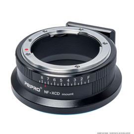 PEIPRO NF-XCD Pro Lens Adapter Compatible with Nikon F Mount Lens to Hasselblad XCD Mount Cameras X2DII X2D X1DII X1D