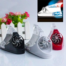 MACHSWON Car Auto Vehicle Decorative Aerial Shark Fin Type Antenna Wind Power Led Light Car Auto Top Wind Power LED Light Shark Fin Antenna Warning Flash Lamp Decor