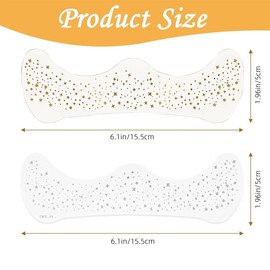 6Pcs Glitter Freckles, Glitter Freckles Face Tattoo, Sparkle Freckles Patches for Women Girls Party, Waterproof Sparkle Freckles Freckle Tattoo for Women Girls(Gold + Silver)