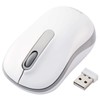 Elecom M-DY11DRSKWH Wireless Mouse, Silent, Antibacterial, 3 Buttons, Size M,
