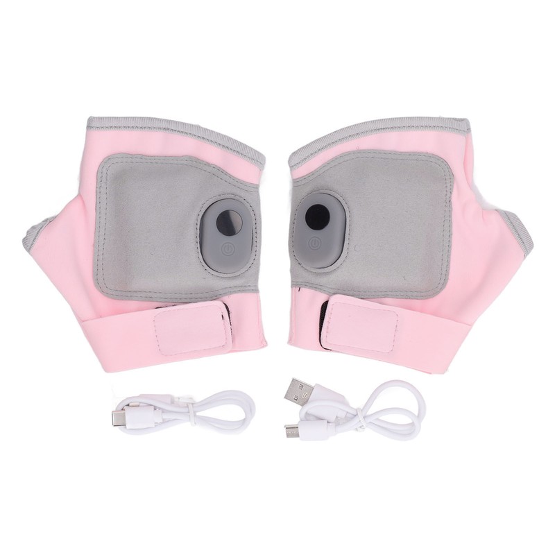 2 Pcs Heated Glove Multifunctional Self Heating Half Finger USB