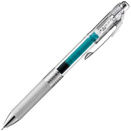 Pentel XBLN75TL-S3 EnerGel Ink Ballpoint Pen, In-Free, 0.02 inches (0.5 mm), Turquoise Blue