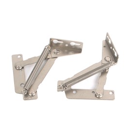 YIDELAI Foldable Lifting Bracket (1 Pair) 80-Degree Sofa Spring Hinge Connects and Supports The Storage Box Sofa Bed Cabinet (Silver)