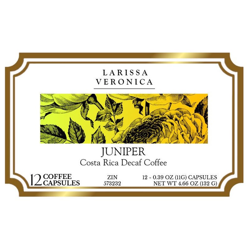 Juniper Costa Rica Decaf Coffee (Single Serve K-Cup Pods) (Gourmet,