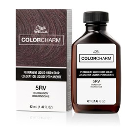 COLORCHARM Permanent Liquid Hair Color | 5RV Burgundy | Up to 100% Gray Coverage | 1.42 Fl Oz