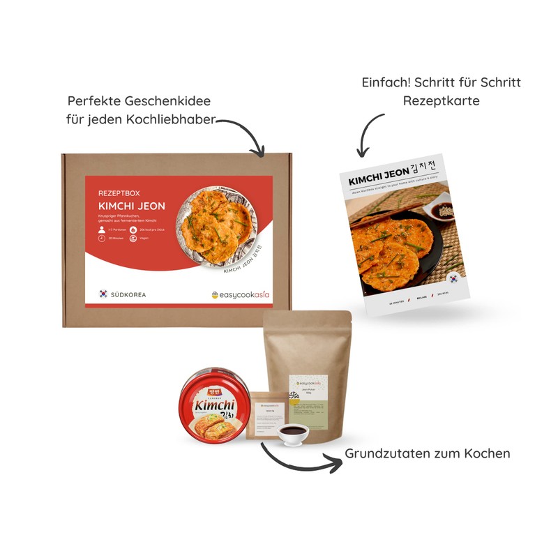 EasyCookAsia Kimchi Jeon Cooking Box, Korean Kimchi Pancakes, DIY Box