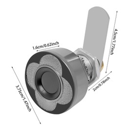 MINRS Fingerprint Lock 20 mm Electronic Drawer Lock Fingerprint Lock Cabinet with 20 Fingerprints 6-8 Months Standby Time for Drawers One-sided Opening Cabinets Black