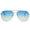 The Fresh Classic Metal Frame Oceanic Color Lens Aviator Sunglasses