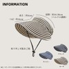 Weuiean TWKD-17 Women's Striped Cap, Sun Visor, UV Protection, Wide