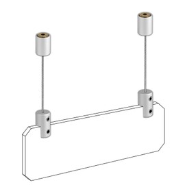 TUBYIC Ceiling Sign Hanger, Solid Aluminum Picture Hanging Hardware for Hanging Acrylic /Picture/Sign Board/Frame