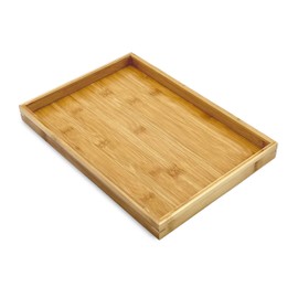 Bam & Boo (1-Pack) Natural Bamboo Rectangle Serving & Vanity Tray - for Kitchen, Bathroom, Countertop, Coffee Table (13" x 9" x 1.2")