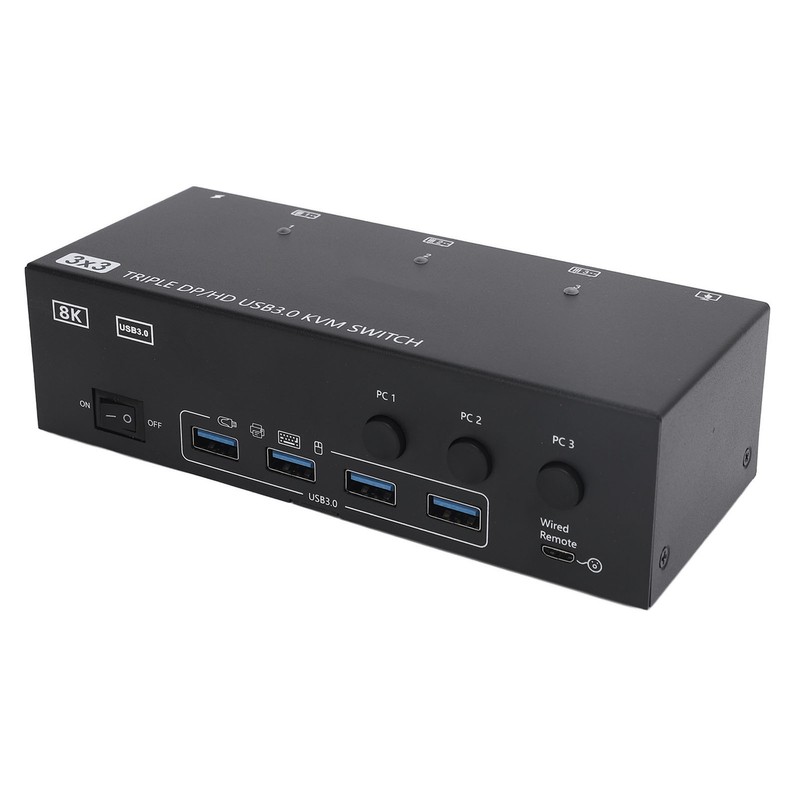 DisplayPort HD USB3.0 KVM Switch 8K At 60Hz 4K At