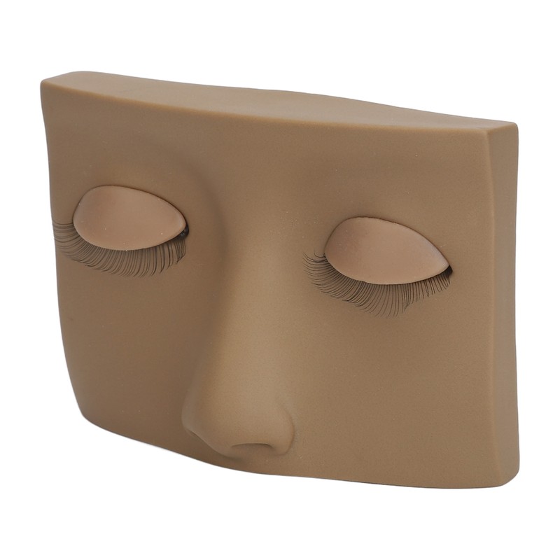 Eyelash Mannequin Practice Lash Makeup Head Practice 3 Pairs Dual