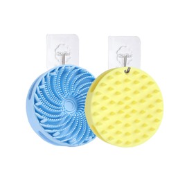 Double sided Silicone Body Scrubber,Exfoliating Body Scrubbers for use in Shower,Silicone Body Brush for Showering and Anti-Slippery Handles for All Skin Types,Eco Friendly Shower Scrubber for Body