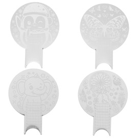 FRCOLOR 4pcs Nail Stamping Plates Kit for DIY Nail Art for Intricate Designs Easy to Use and Create Unique Styles