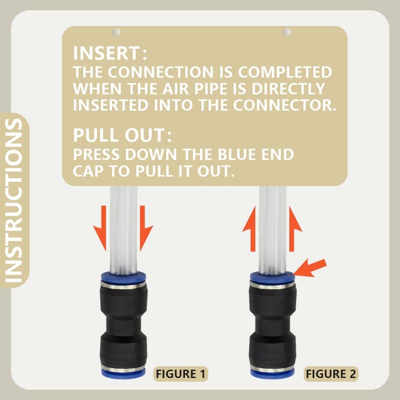 Bwintech 10 Pcs 10mm Straight Push in Connect Pneumatic Fitting,2