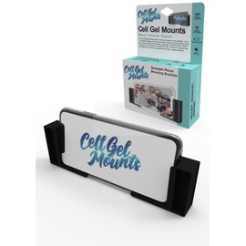 Cell Gel Wall Mount Phone Holder | Reusable Universal Phone Mount. Works on Walls, Showers, Airplane Seats, Tile, Concrete, Mirror and Removes Without Damage. All Phones and Tablets.