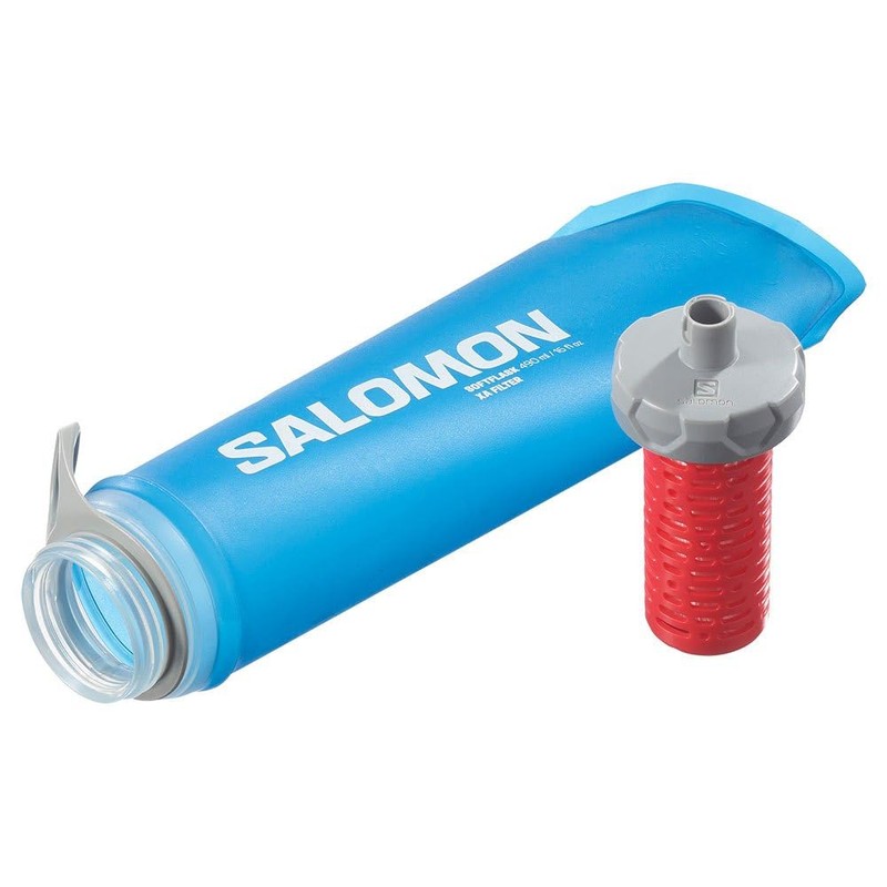 Salomon LC1915800 Free Clear Blue Hydration Bottle, Foldable, Portable Water
