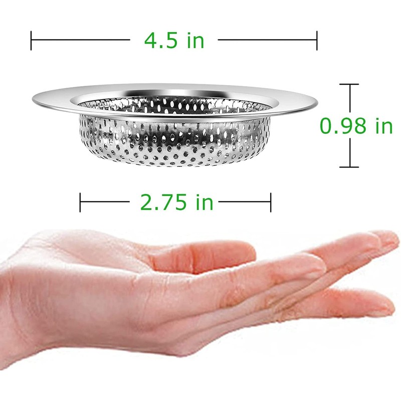 VIP Home Essentials Stainless Steel Sink Strainer Set- 5 Pieces,
