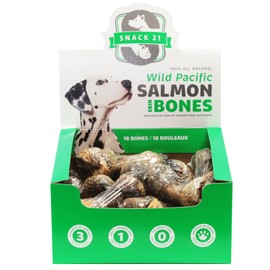 Salmon Skin Bone For Dogs By Snack 21 (Box With 18 Bones)