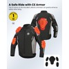 ILM Men’s Motorcycle Jacket with CE Armor and Detachable Thermal