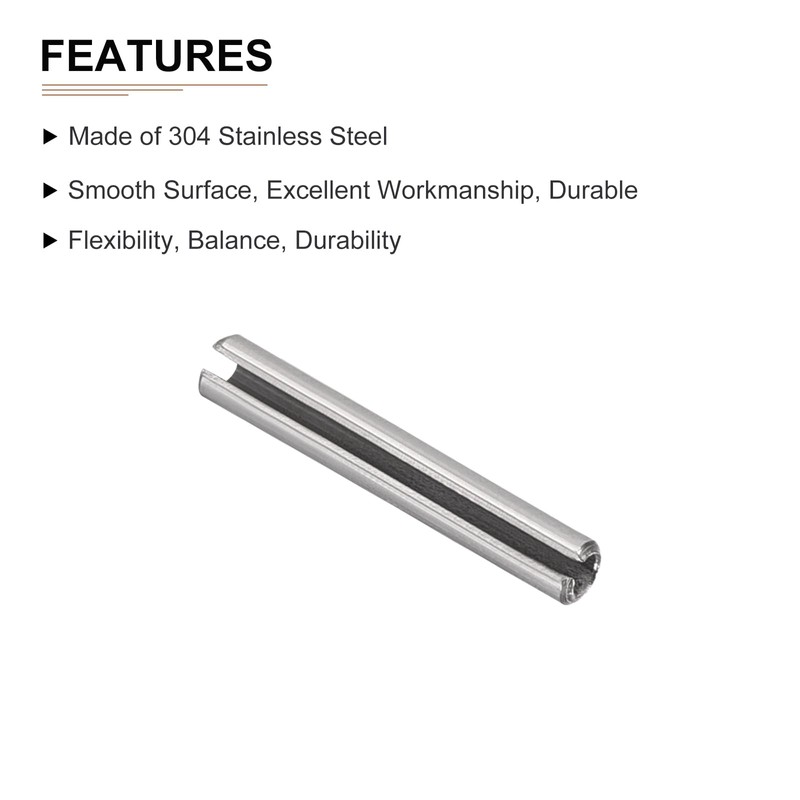 DTGN 2mm x 25mm(DxL) Slotted Spring Pins for Household Machine