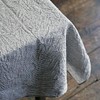 FOG Linen Tablecloth Small Grey White Stripe