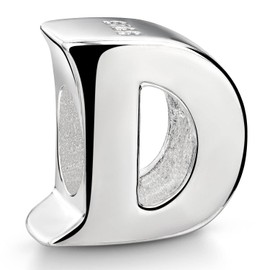 MATERIA by Matthias Wagner Beads Alphabet Charms Pendant Silver 925 Letters High Gloss, Silver, No Gemstone