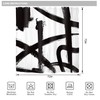 Black and White Striped Shower Curtain for Bathroom Decor 72Wx72H
