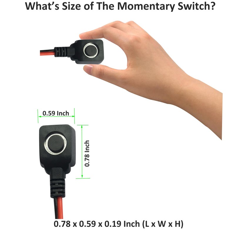 Momentary Switch 12V 24V Mini Momentary Push Button Switch with