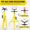 V Head Pipe Jack Stand, Heavy Duty Pipe Stand, 2500LB