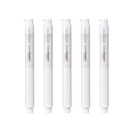 Tombow Mono Mono Eraser White Retractable Pen Eraser, 5 Pieces JCC-121E-5P