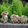 LEGIFO: Bunny Trio - Outdoor Yard Decor Set of 3 - Easter Bunny Tabletop Statues for Home Garden, Delightful Rabbit Figurines