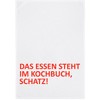 17;30 Made in Hamburg Tea Towel White with Saying "Das Essen Steht im Kochbuch" [German Language] 50 x 70 cm [German Language]